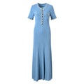 Blue short-sleeve contrast-trim dress — original CJ supplier color reference