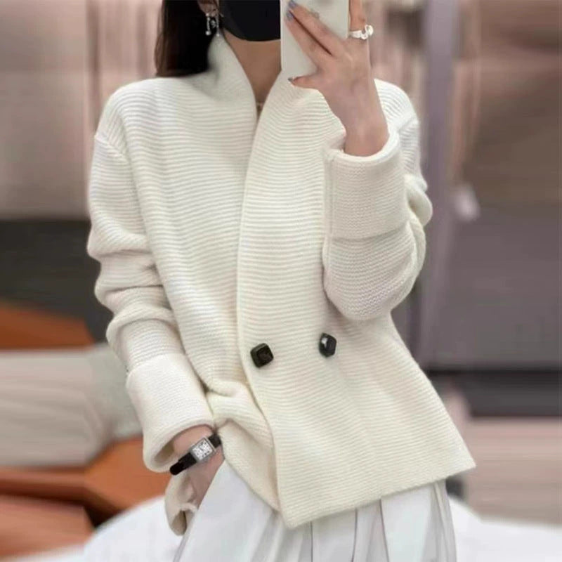 Beige (milky white) Camille cardigan — original CJ supplier color reference