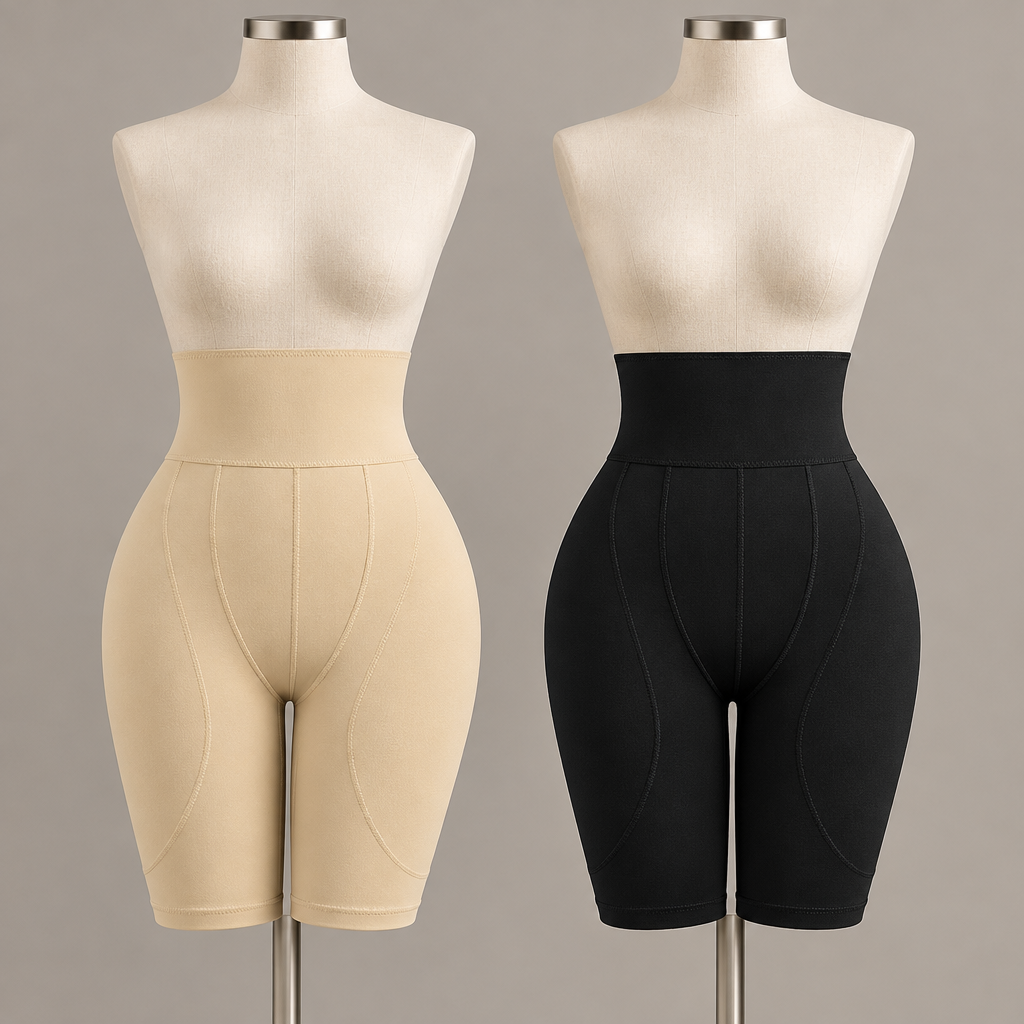 SILOUWET Contour high-waist sculpting shorts by Young.OO.Dare